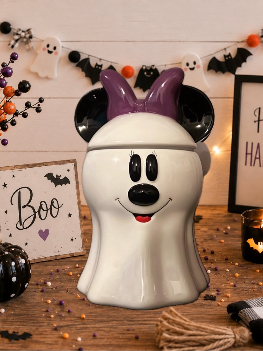 Minnie Mouse Ghost Cookie Jar